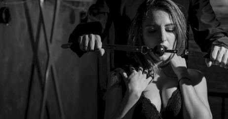 A lady receiving BDSM punishment