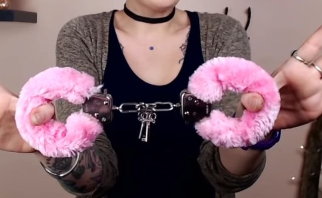 An example of bondage handcuffs in BDSM