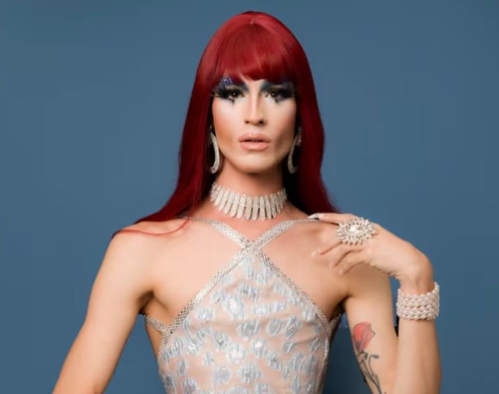 A man cross-dressing to demonstrate Transvestic Fetishism